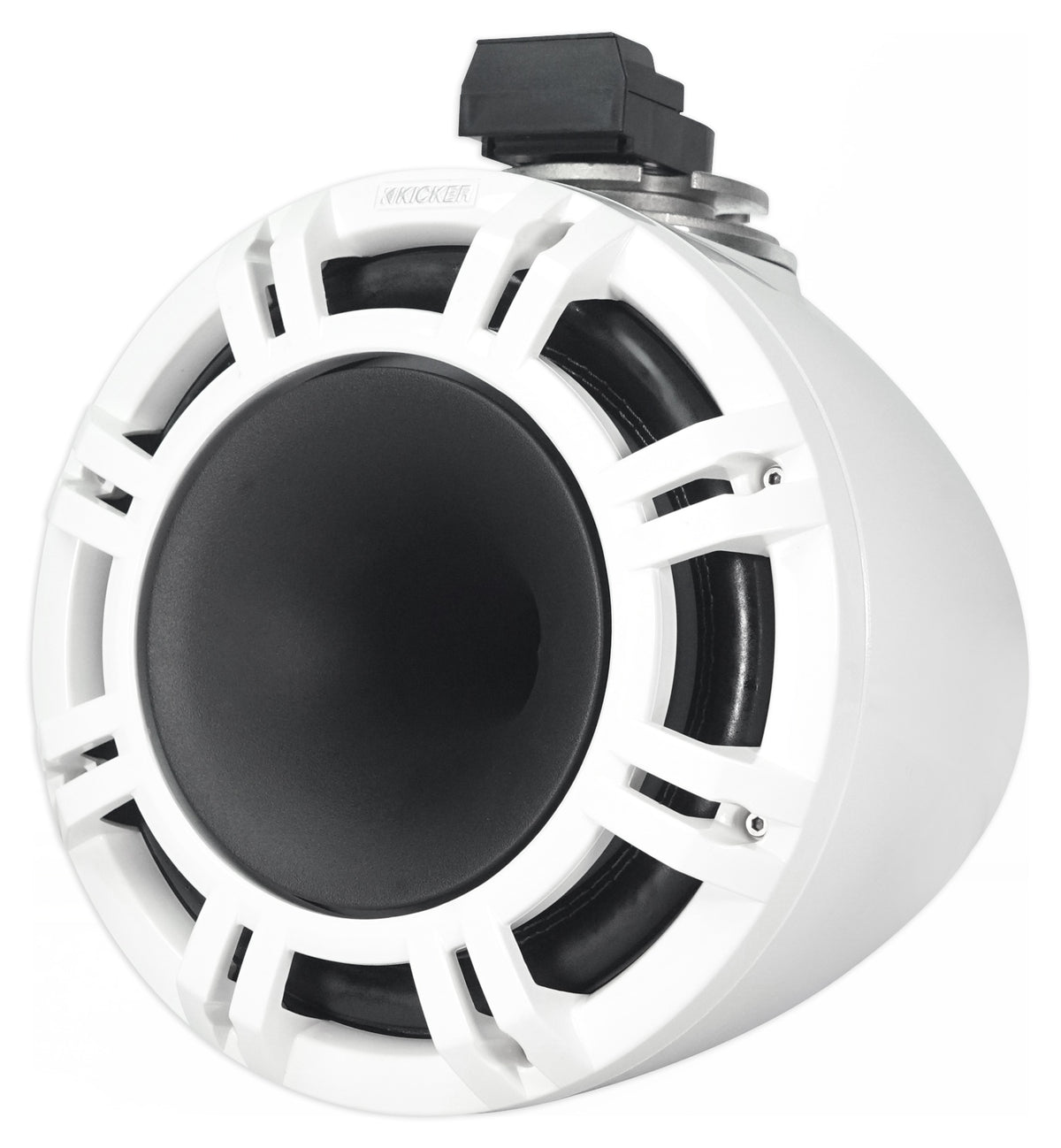 2 KICKER KMTC9 HLCD 9" 600W White Wakeboard Tower LED Speakers with Horns