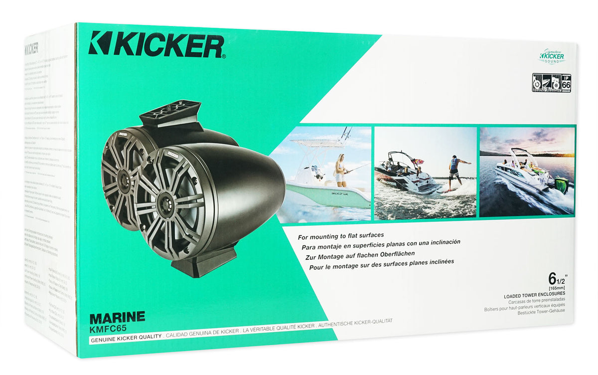 KMFC65W 6.5" 195W White Marine LED Speakers
