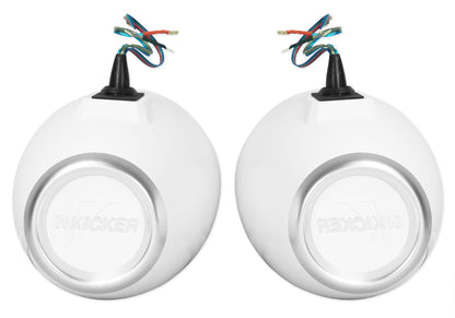 KMFC8W 8" 300W White Marine LED Speakers