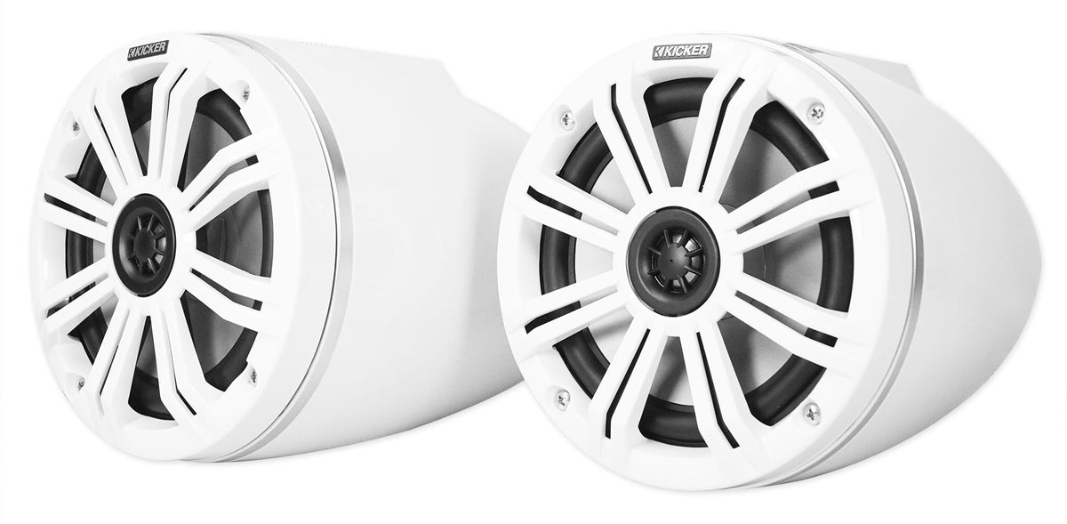 KMFC8W 8" 300W White Marine LED Speakers