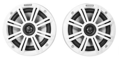 KMFC8W 8" 300W White Marine LED Speakers