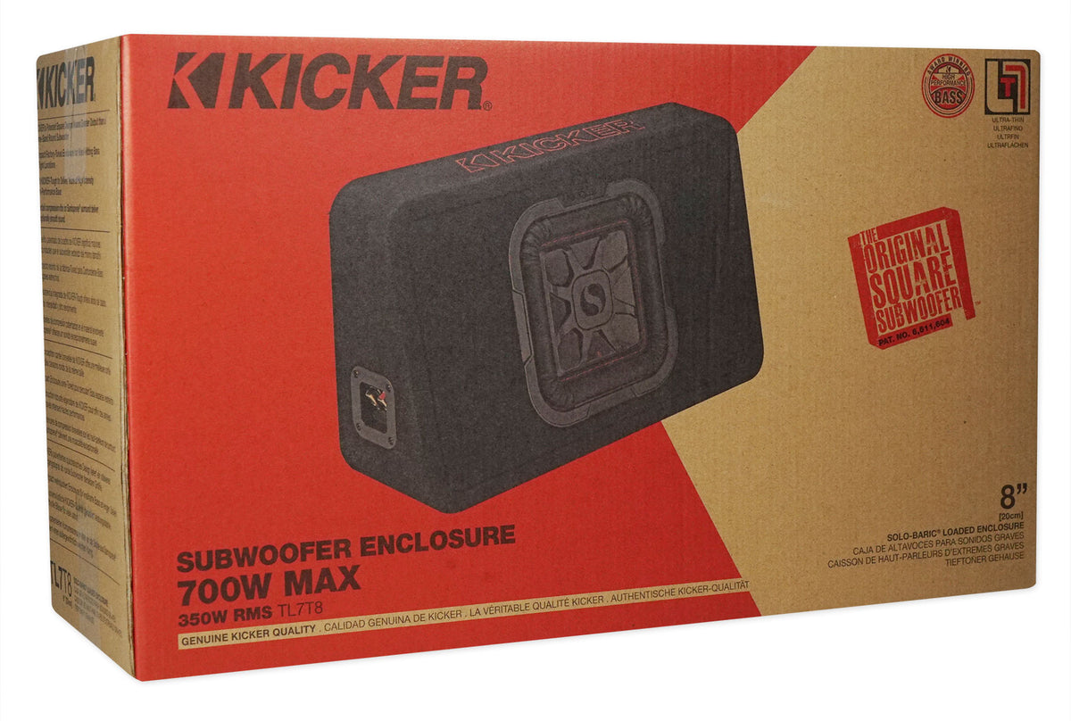 TL7T82 8" Loaded Solo-Baric Subwoofer in Slim Enclosure