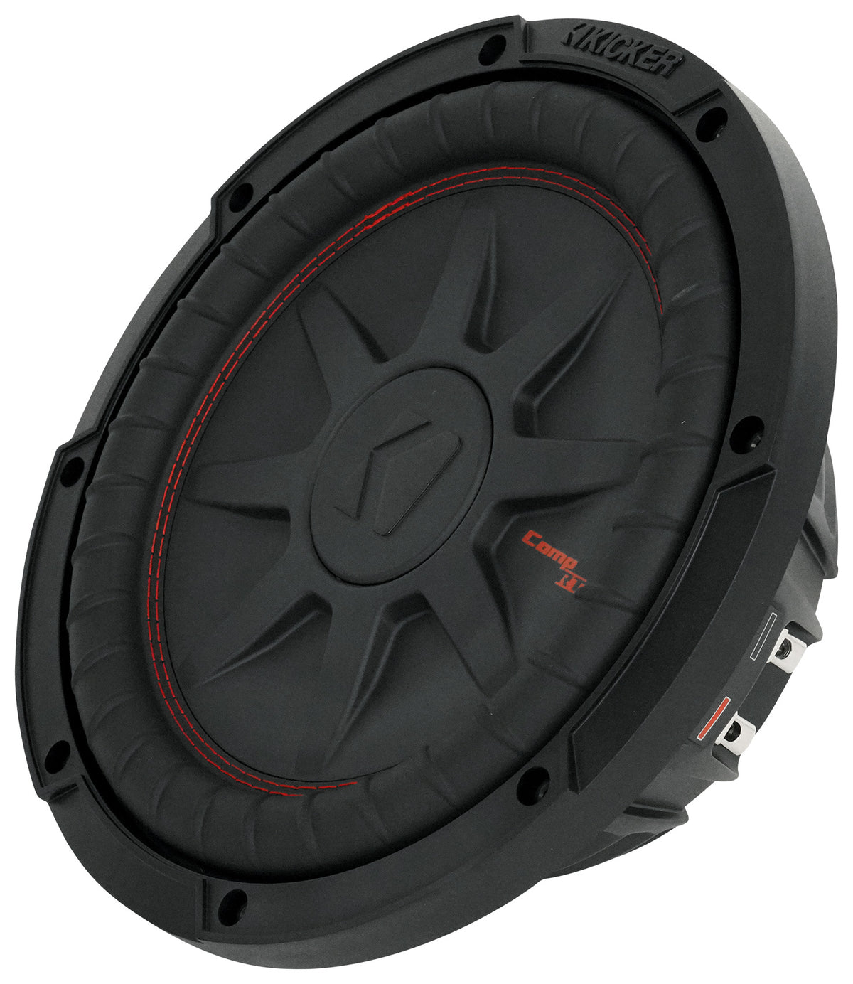CompRT 800W 10" Shallow Subwoofer, Dual 4-Ohm Voice Coil, COMPRT10