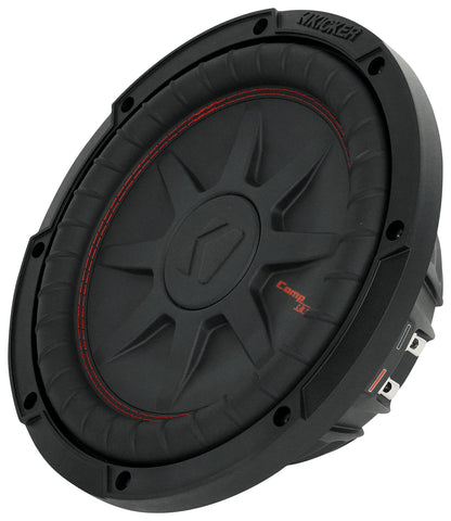 CompRT 800W 10" Shallow Subwoofer, Dual 4-Ohm Voice Coil, COMPRT10