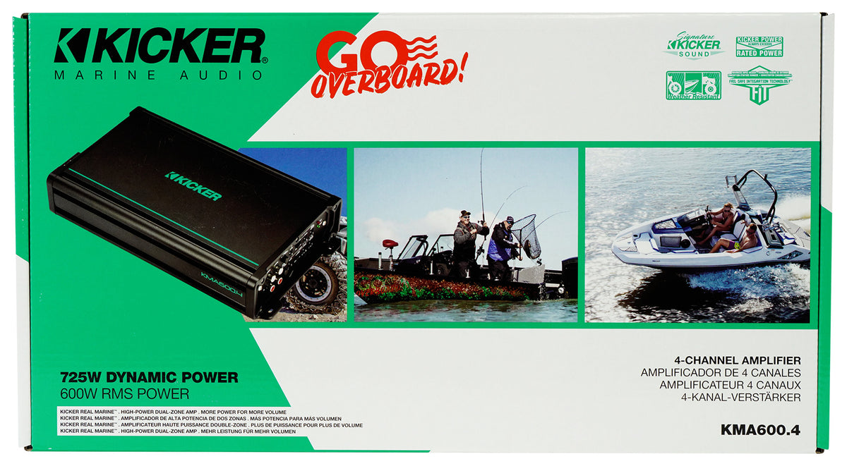 48KMA6004 600 Watt 4-Channel Marine Amplifier
