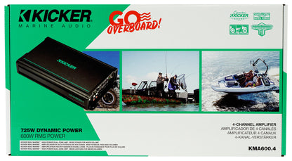 48KMA6004 600 Watt 4-Channel Marine Amplifier
