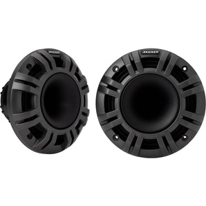 (2) KICKER 48KMXL654 300 Watt 6.5" Marine Boat Horn Loaded Speakers w/LED KMXL65