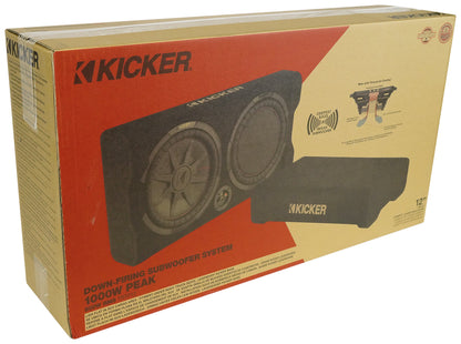 KICKER 48TRTP122 TRTP 12" 1000w Down Firing Subwoofer Enclosure+Passive Radiator