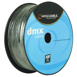 Accu-Cable AC3CDMX300 22 AWG 300 Foot 3-Pin Conductor DMX Lighting Cable Spool