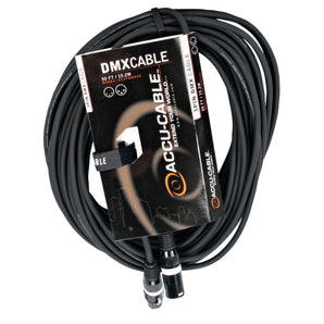 Accu Cable AC3PDMX50 50 Foot 3-Pin Male To 3-Pin Female DMX Lighting Cable ADJ