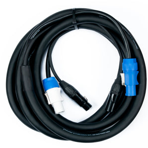 Accu-Cable AC3PPCON12 12 Foot 3-Pin Male-Female DMX+Locking Power Link Cable ADJ