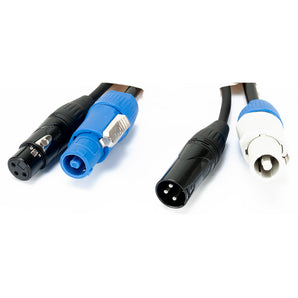 Accu-Cable AC3PPCON6 6-Foot 3-Pin Male-Female DMX + Locking Power Link Cable ADJ