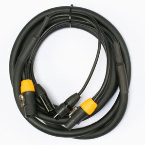 Accu-Cable AC3PTRUE12 IP65 Outdoor 12 Foot 3-Pin Power Link+DMX Combo Cable ADJ