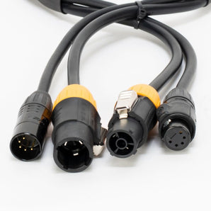 Accu Cable AC3PTRUE25 IP65 Outdoor 25 Foot 3-Pin Power Link+DMX Data Combo Cable