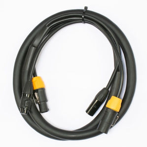 Accu Cable AC3PTRUE25 IP65 Outdoor 25 Foot 3-Pin Power Link+DMX Data Combo Cable