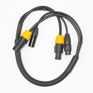 Accu-Cable AC3PTRUE3 IP65 Outdoor 3 Foot 3-Pin Power Link + DMX Combo Cable ADJ