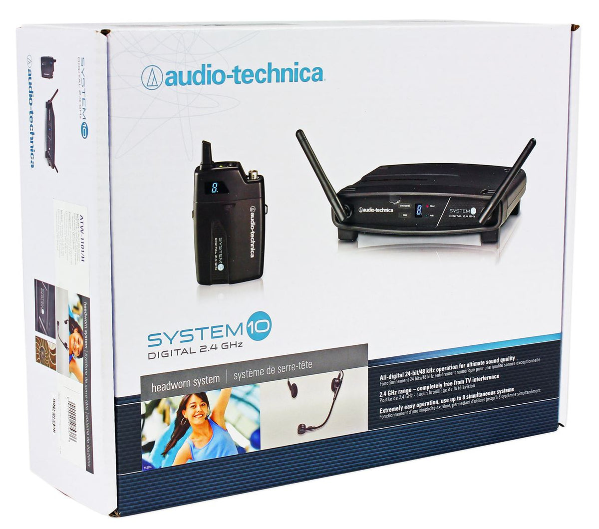 ATW-1101/H System 10 Digital Wireless Headset Microphone System