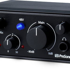 Presonus AudioBox GO 2x2 USB-C Bus Power Audio Recording Interface+Software