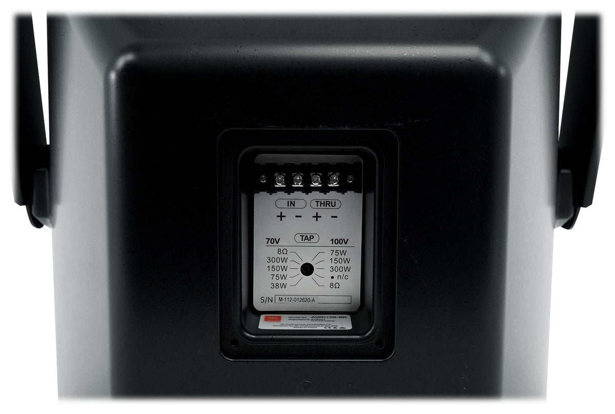 AWC159-BK 15" 300W Black Indoor/Outdoor 70V Surface Mount Commercial Speaker