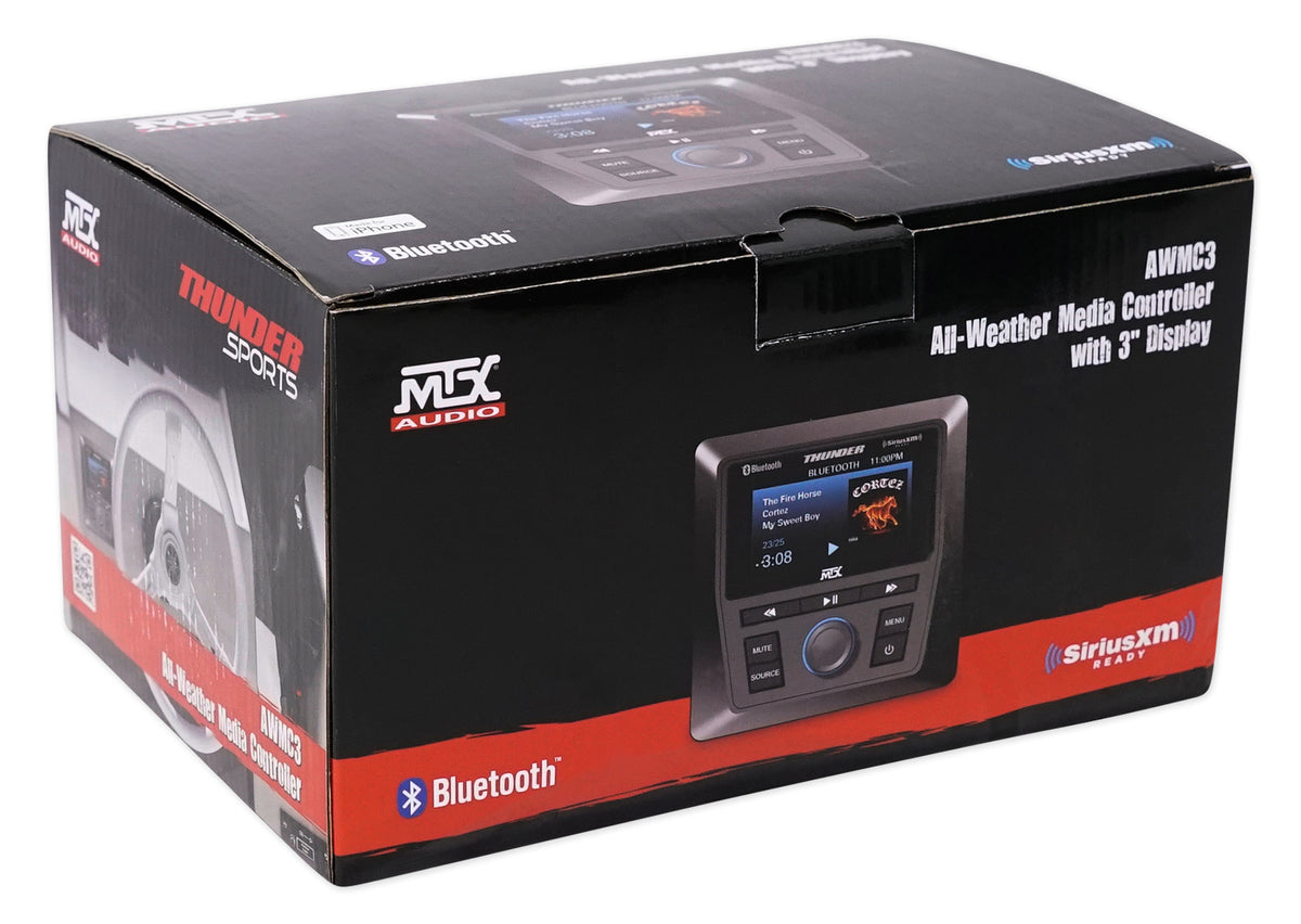 AWMC3 Marine Bluetooth Receiver with SiriusXM