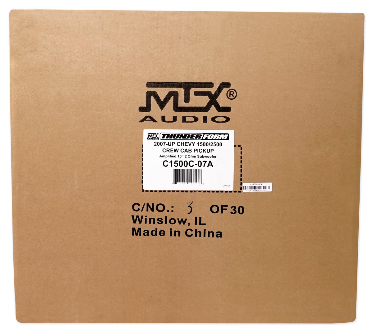C1500C-07A Powered 10" Subwoofer and Enclosure