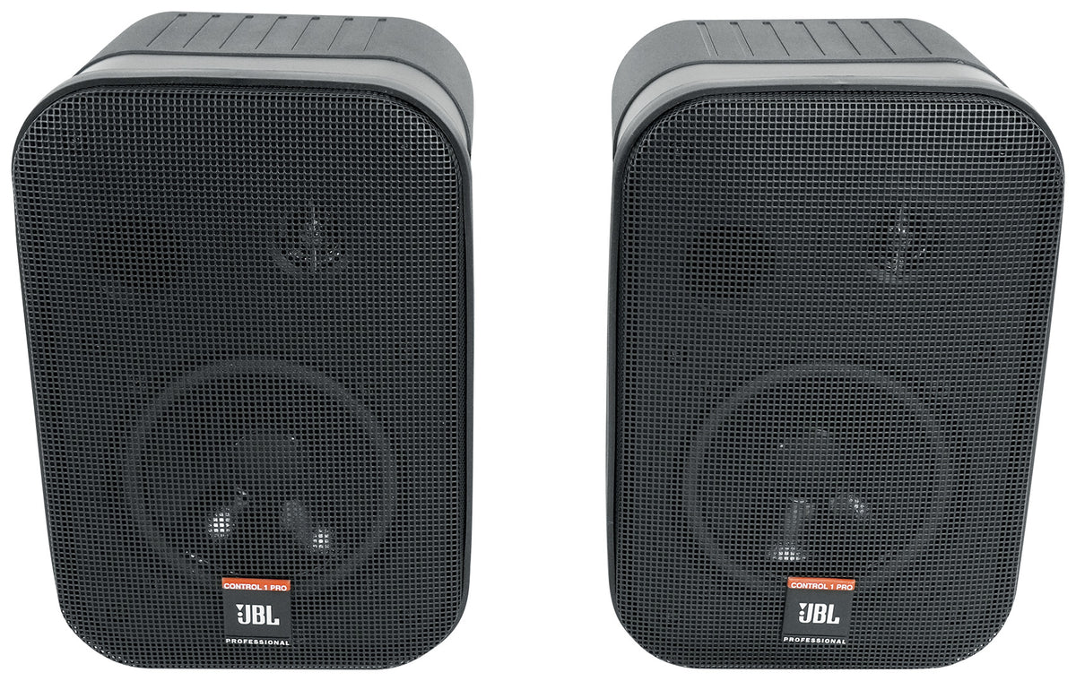 Pair JBL C1PRO Control 1 PRO Black 5.25" Wall Mount Home/Commercial Speakers [Open Box]