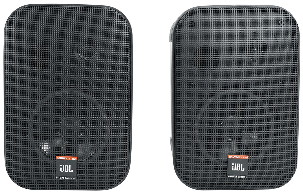 Pair JBL C1PRO Control 1 PRO Black 5.25" Wall Mount Home/Commercial Speakers [Open Box]