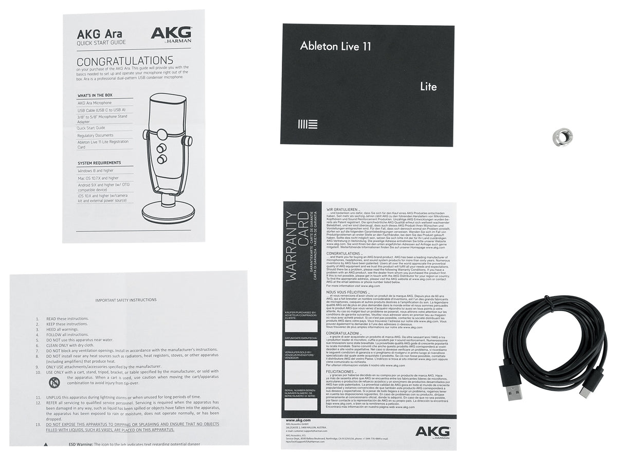 ARA C22-USB Dual-Mode Condenser Microphone with Stand
