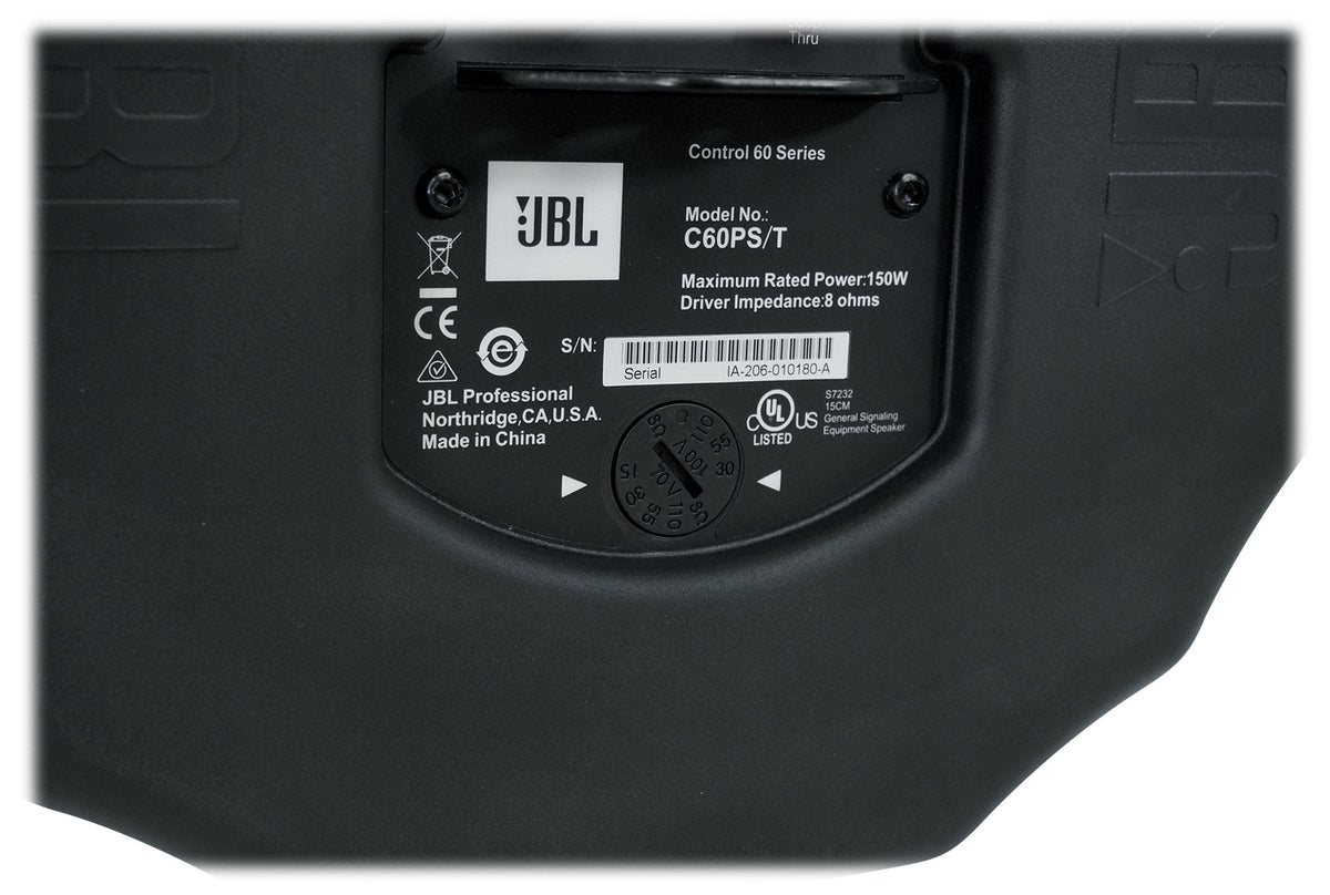 2 Control 60PS/T Commercial 70V Black Hanging Pendant Subwoofers