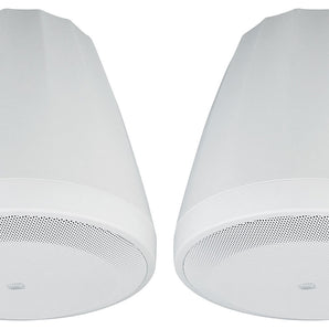 (2) JBL Control 64P/T 4" 30w Commercial 70v Hanging Pendant Speakers C64P/T-WH