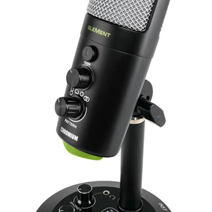 Mackie Chromium USB Recording Zoom Podcast Streaming Microphone w/Built-in Mixer