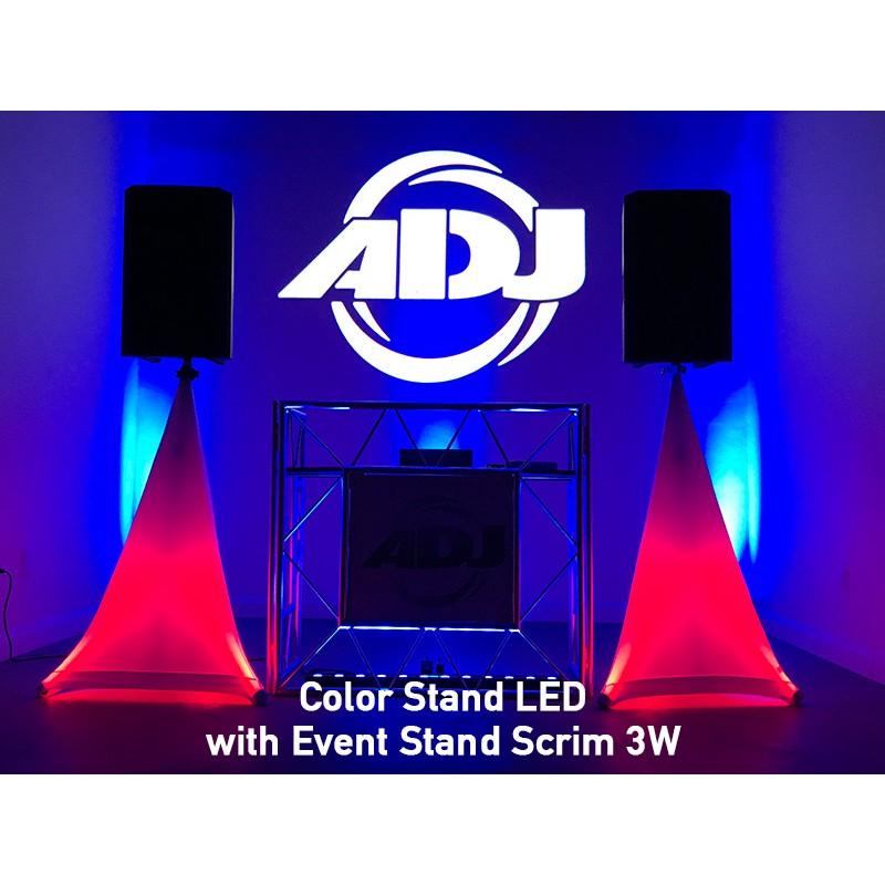 CSL100 Color Stand LED Tripod Speaker Stand w/Color LEDs + Remote