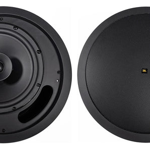 (2) JBL Control 18C/T-BK 8" 70v Commercial Black Ceiling Speakers For Restaurant