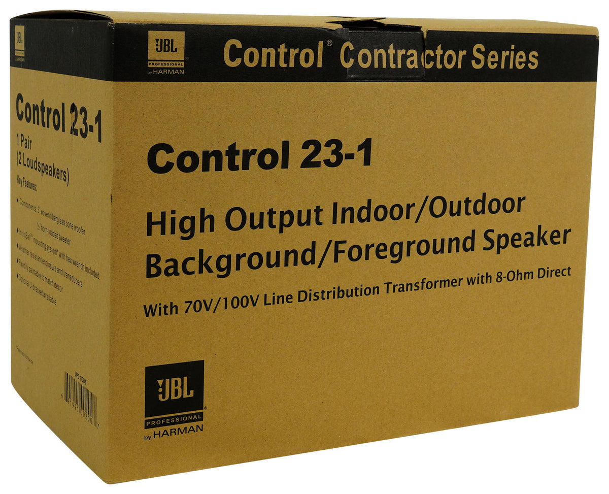2 Control 23-1 3" Indoor/Outdoor 70V Commercial Wall Mount Speakers in Black