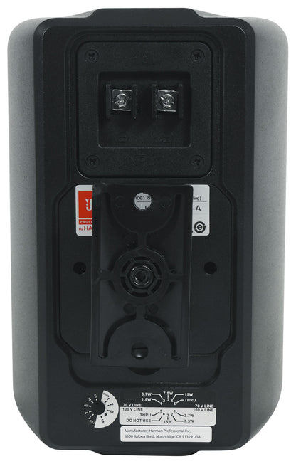 2 Control 23-1 3" Indoor/Outdoor 70V Commercial Wall Mount Speakers in Black