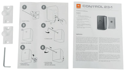 2 Control 23-1-WH 3" Indoor/Outdoor 70V Commercial White Wall Mount Speakers