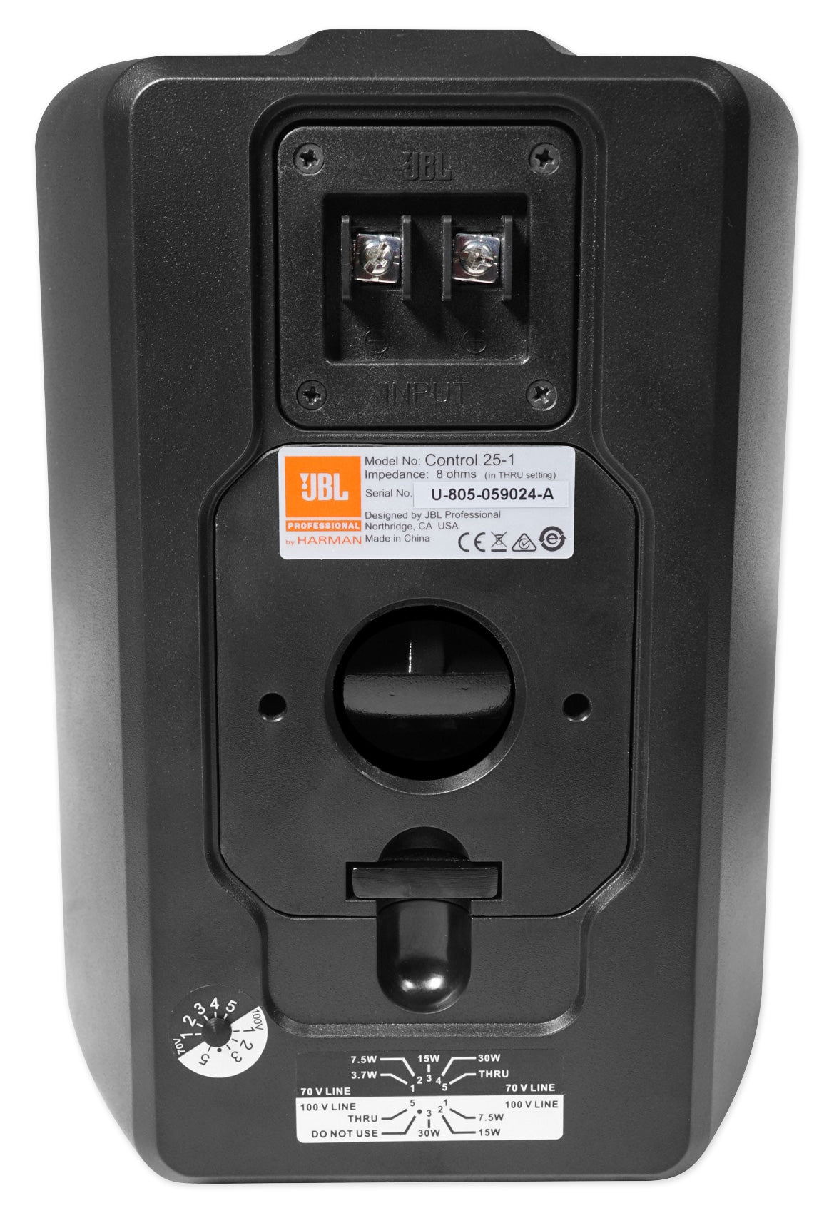 (2) Control 25-1 5.25" 30W 70V Wall-Mount Commercial Restaurant/Bar Speakers