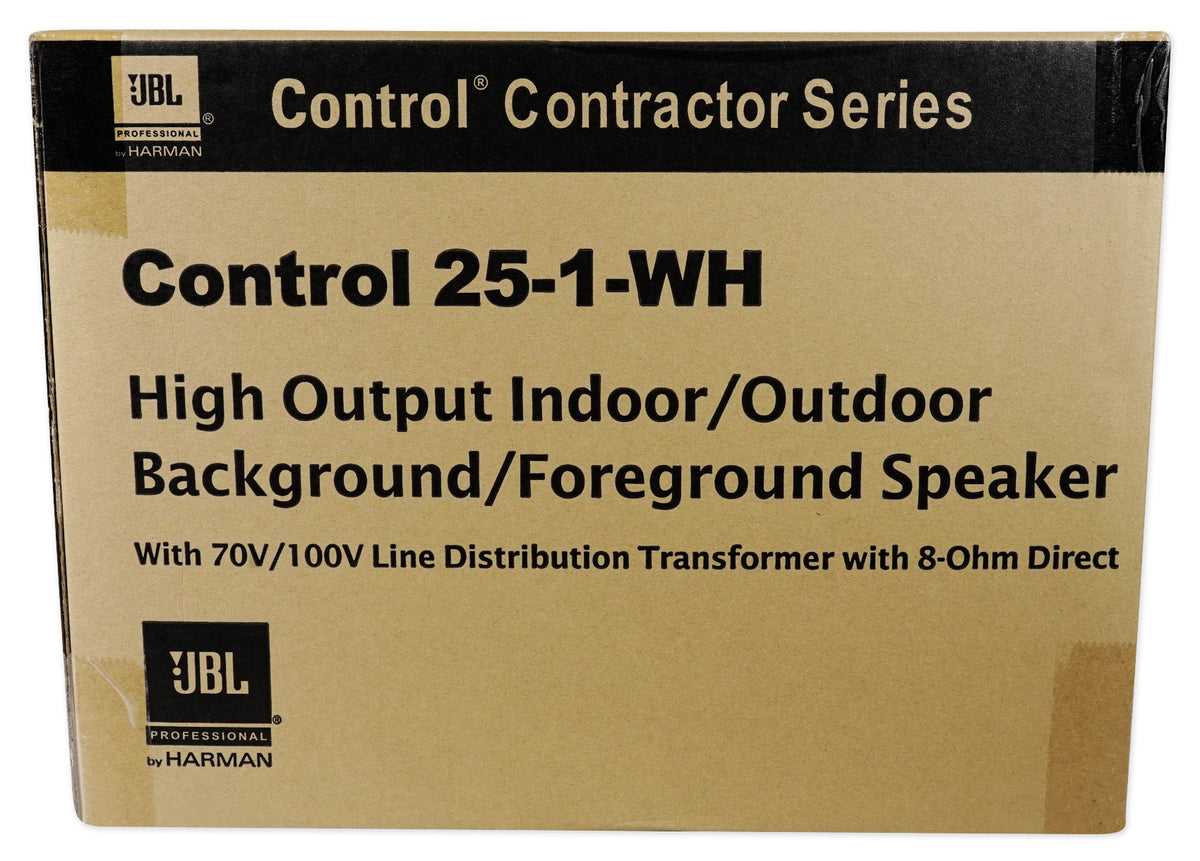 (2) Control 25-1 5.25" 30W 70V Wall-Mount Commercial Restaurant/Bar Speakers