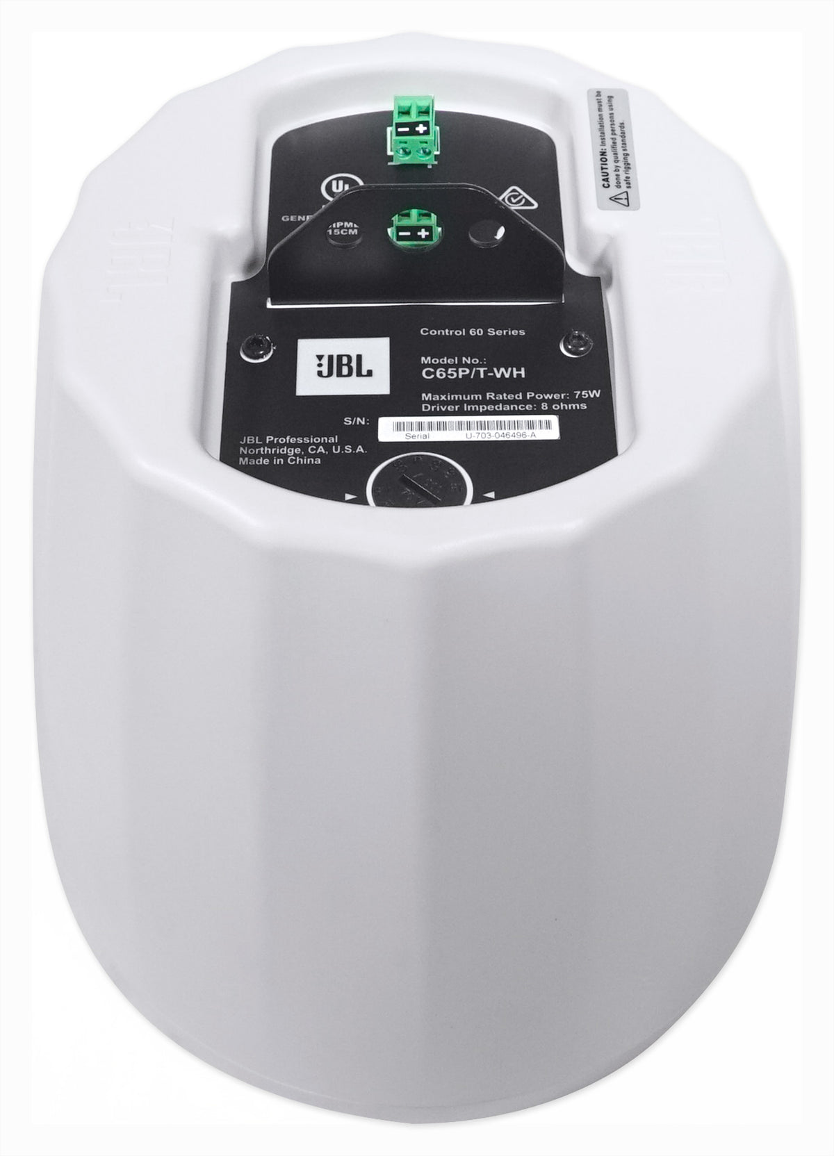 Control 65P/T-WH White 5.25" 70V Pendant Speaker Pair