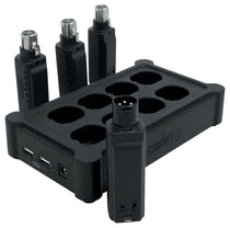 D-Fi XLR Pack w/(3) Receivers+Charger Turns DMX Lights into Wireless DMX