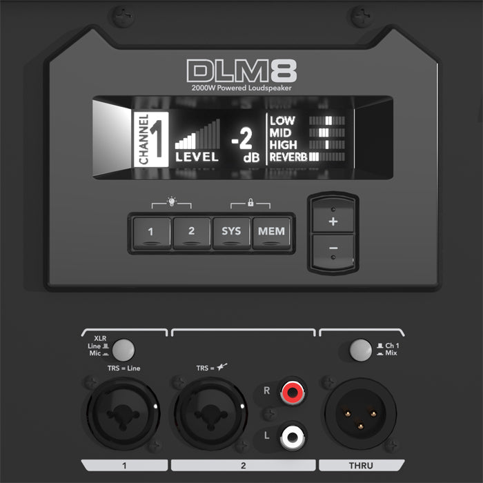 Mackie DLM8 2000W 8" Full-Range Class D Powered Active DJ PA Speaker