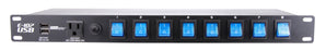 Eliminator E107 USB Rack Mount 8-Channels Power Center with 2 USB Ports ADJ