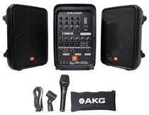 EON208P Portable PA System / Pair 8" Speakers + Powered 8-Channel Mixer/Bluetooth