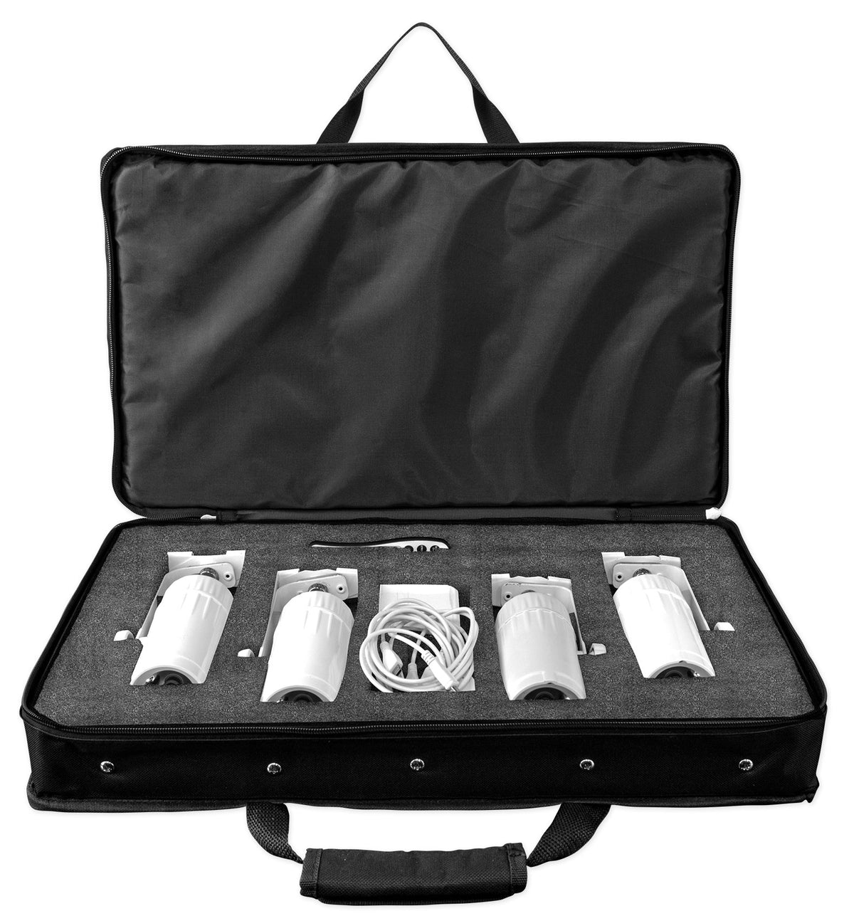 Ezpin Pack 4 EZpin Pin Spot Light Fixtures + IRC-6 Remote + Carry Case