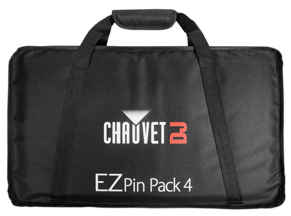 Ezpin Pack 4 EZpin Pin Spot Light Fixtures + IRC-6 Remote + Carry Case