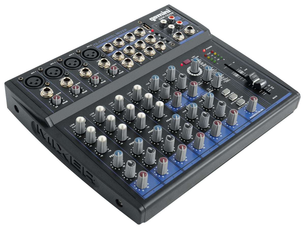 GEM-12USB 12-Channel Bluetooth Mixer with USB