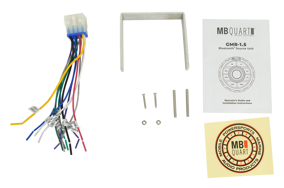 GMR-1.5B Marine Gauge Receiver with Bluetooth, USB, Aux