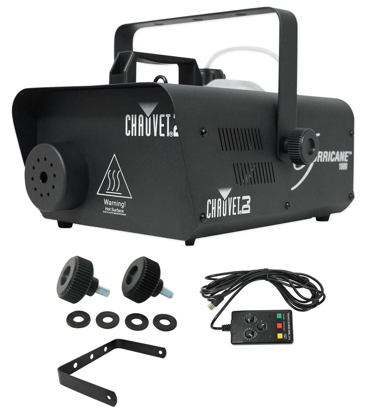 H1600 Hurricane 1600 Compact DMX Fog Machine+Remote Timer -25,000 CFM