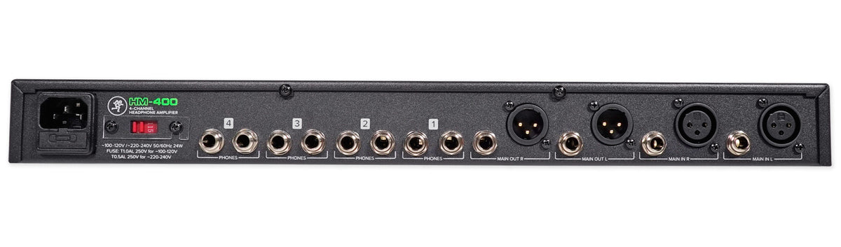 HM-400 Pro Rackmount 4-Channel Headphone Amplifier w/12 Headphone outputs