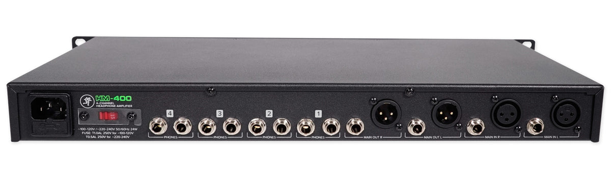 HM-400 Pro Rackmount 4-Channel Headphone Amplifier w/12 Headphone outputs